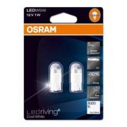 Лампа подсветки светодиодная W5W 12V 1W «OSRAM» (2 шт.) OSRAM 2850CW-02B