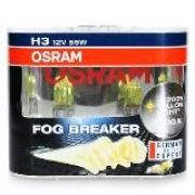 Лампа галогенная H3 12V 55W «OSRAM» Fog Breaker (+60% света) (2 шт.)