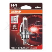 Лампа галогенная H4 12V 60/55W «OSRAM» Night breaker Silver (+100% света, блистер) (1 шт.)
