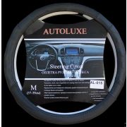 Оплетка на руль M «AUTOLUXE» натуральная кожа, черный, AL015BM