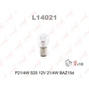 Лампа подсветки P21/4W 12V 21/4W «LYNXauto» LYNXauto, L14021