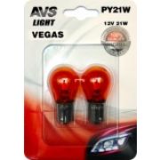 Лампа подсветки PY21W 12V 21W «AVS» Vegas (BAU15S orange) (2 шт.), A78476S