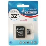 Карта памяти micro SD (32 GB) «Smart Buy» class 10 (+ SD адаптер), 00270